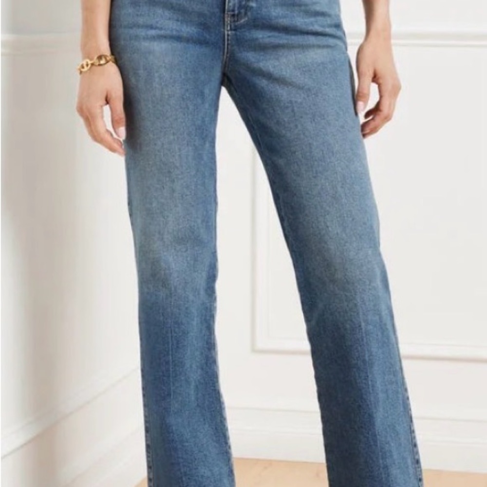 Talbots Mid Wash Flare Jeans in Blue